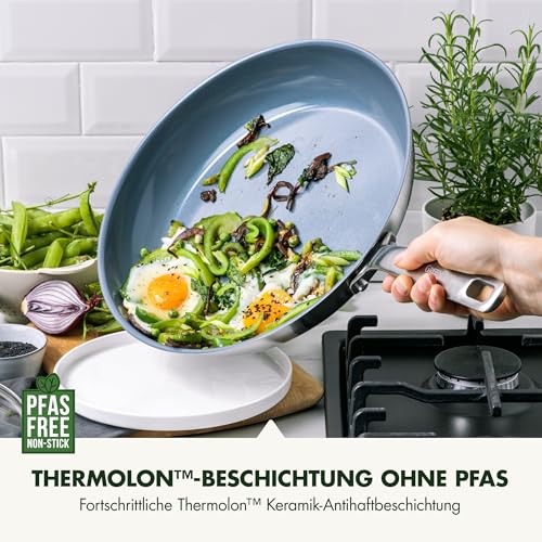 GreenPan Treviso Edelstahl Bratpfannenset mit Keramikbeschichtung