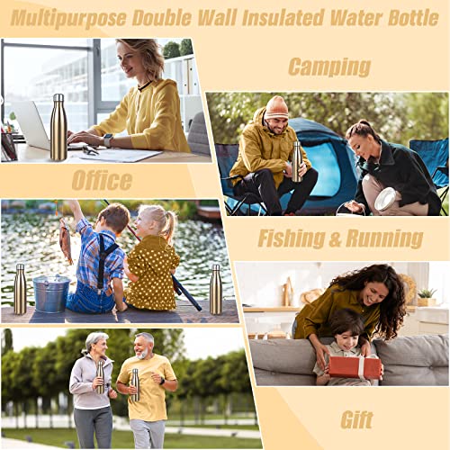 Image of Sfee Insulated Water Bottle, 17 oz Stainless Steel Water Bottles, Double Wall Vacuum Reusable Water Bottles Leak Proof BPA-FREE Sports Bottle Cup Keep Hot&Cold for Running Gym Workout Cycling Kids