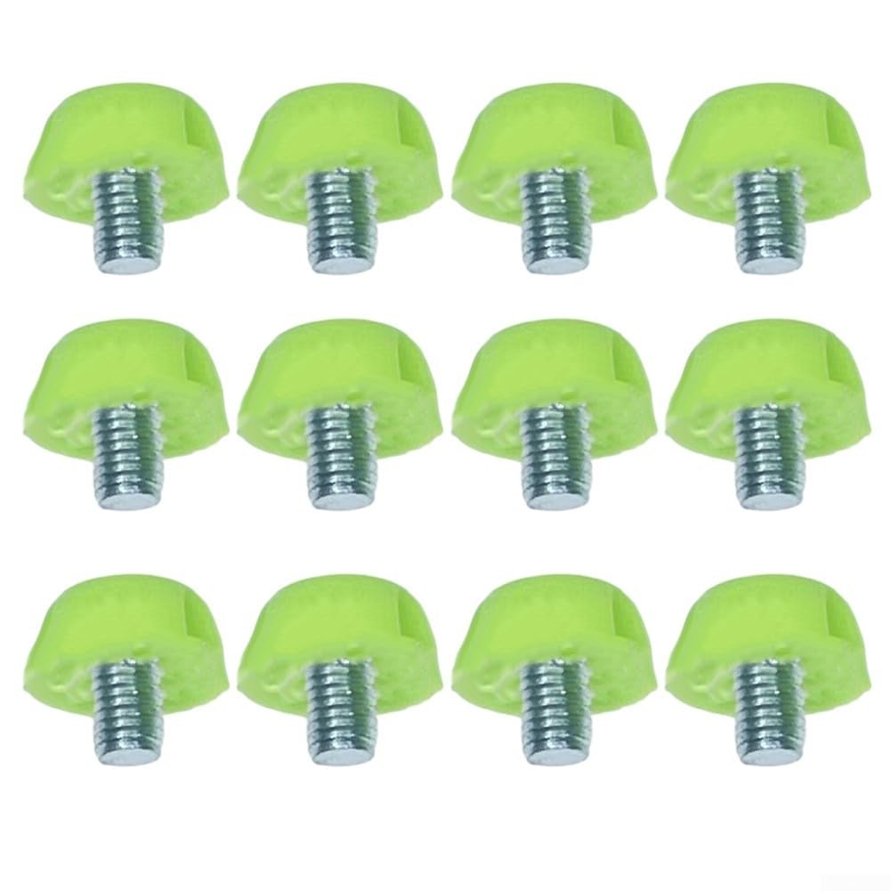Tacos de repuesto para botas de fútbol de 7 mm y 10 mm para tacos de fútbol, tacos de plástico resistentes al desgaste con llave, agarre antideslizante de fácil instalación, paquete de 12 unidades