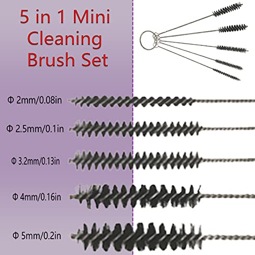 Joyangy Airbrush Cleaning Kit, Spray Gun Cleaning Brush Kit, Air Brushes Cleaner Kit for Painting Kit, 1 Set 5Pcs Cleaning Needles, 1 Set 5Pcs Cleaning Brushes and 1 Wash Needle - Thumbnail 3