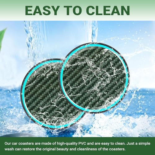 2 PCS Portavasos para Carro de Fibra de Carbono Brillan en Oscuridad miniatura 5