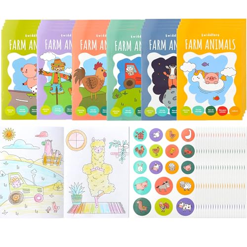 Set De 8 Mini Libros Para Colorear A6 | Variados Diseños | Páginas Blancas | Ideal Para Bolsas De Fiesta, Viajes Y Regalos