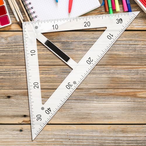 Regla magnética transparente Anneome con triángulo para dibujo geométrico de profesores y alumnos 7