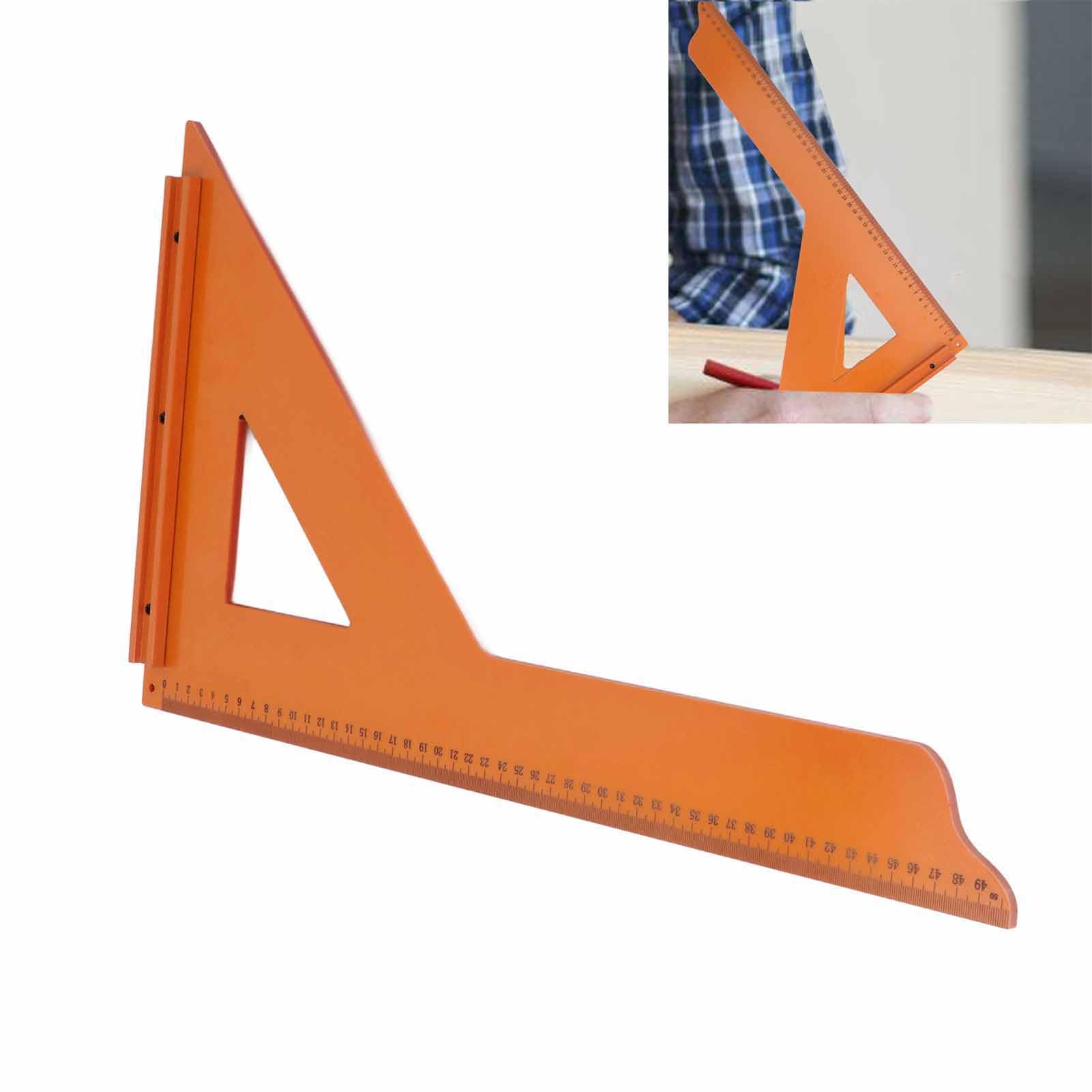 Règle triangulaire professionnelle pour le travail du bois, outil de mesure en plastique d'ingénierie carrée de précision à 90 degrés pour les projets de menuiserie et de b