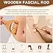Zyiphor Faszienstab Holz, 3 Stück Faszienrolle für Rücken, Nacken, Beine & Lymphdrainage, Massageroller mit Griff zur Muskelentspannung, Lindert Müdigkeit & Cellulite für Zuhause, Reisen, Büro