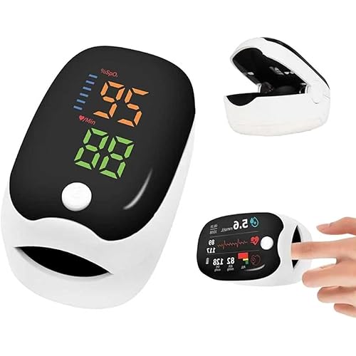 Non Invasive for Oxygen Meter- Glucose monitor no pricking glucose meters, 2025 Upgraded Glucose Meter for Home or Outdoor Travel (Black) - 1PCS