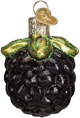 Old World Christmas Fruit Selection Glass Blown Ornaments for Christmas Tree BlackBerry