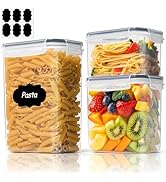 ComSaf Food Storage Containers with Lids, 3 PCS Airtight Food Storage Containers, Plastic Caniste...