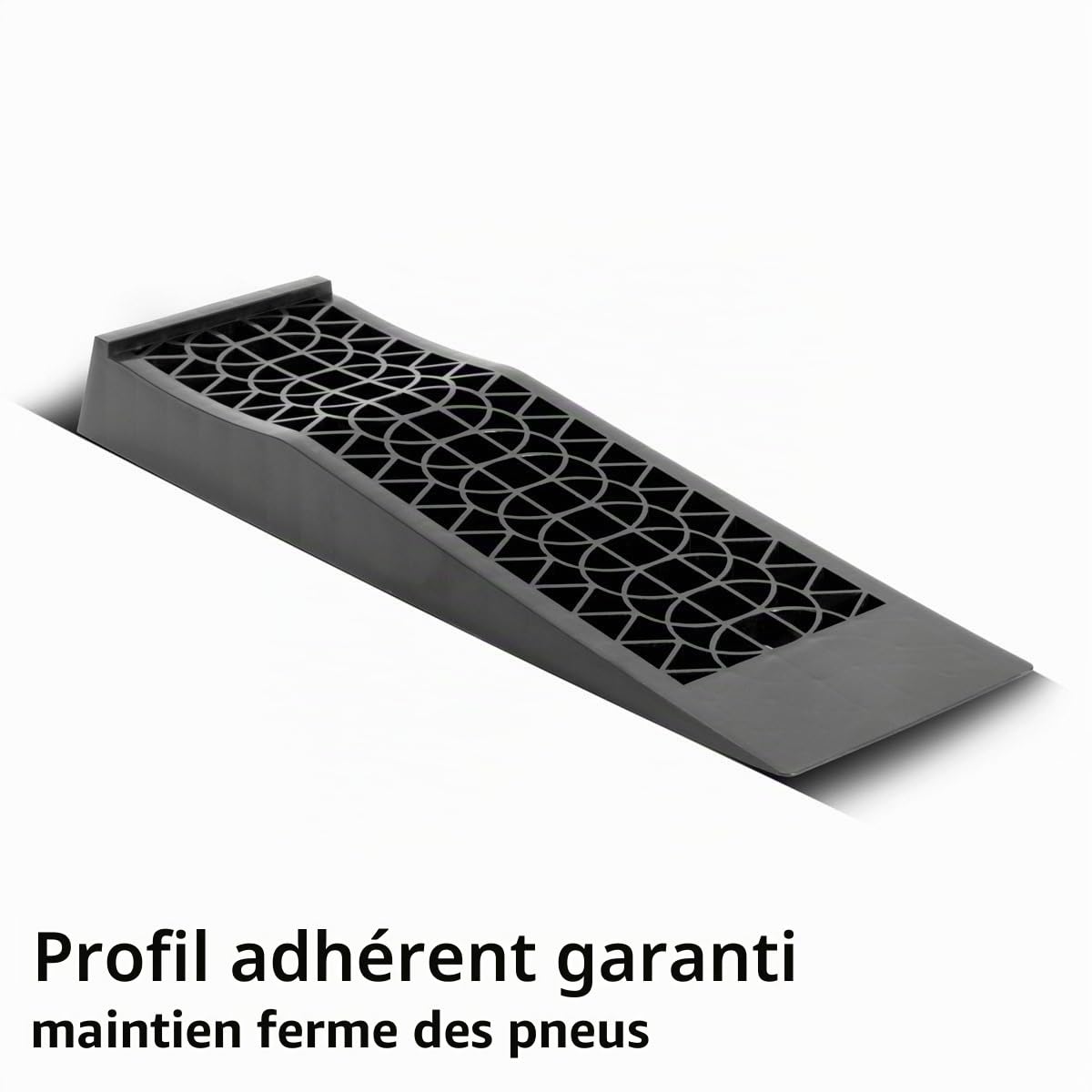 STAHLWERK Lot de 2 cales de marche GT-13 - Capacité de charge de 3 t - 700 x 200 x 78 mm - Cale de roue et rampe d'accès