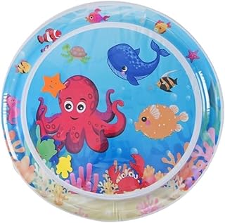 AMRINO Tummy Time Water Mat for Babies – Inflatable Sensory Play Gym and Water-Filled Activity Mat for 6–12 Months – Baby ...
