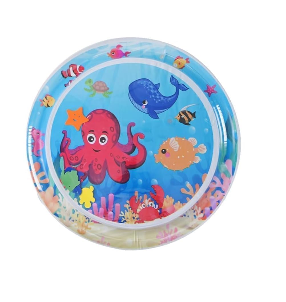 AMRINO Tummy Time Water Mat for Babies – Inflatable Sensory Play Gym and Water-Filled Activity Mat for 6–12 Months – Baby ...