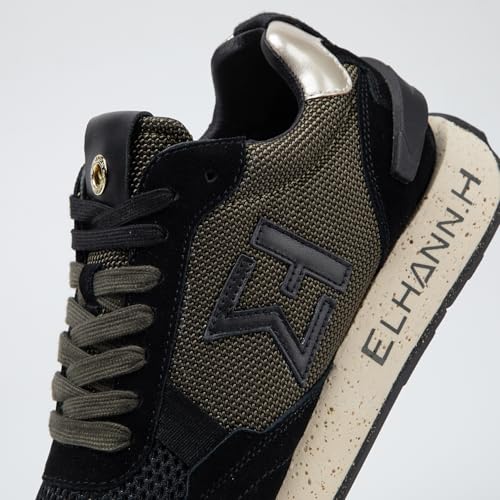 Image of ELHANN.H Sneaker Combines Simple Lines with a Dynamic Style. The MKX Finish of its Midsole Brings a Vintage Look to The Shoe.