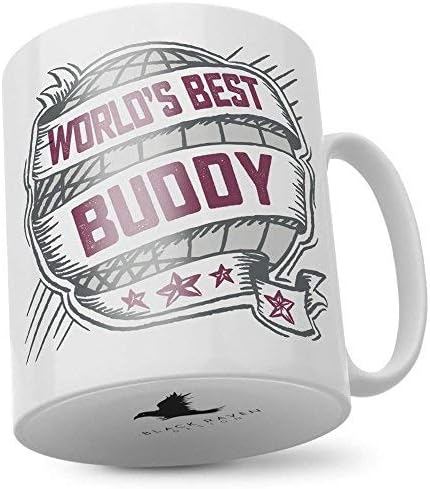Black Raven DesignWorld's Best Buddy, Ceramic Mug, 11fl oz