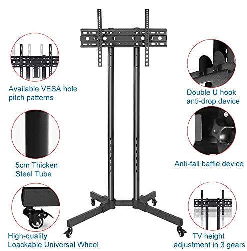 Soporte de TV móvil Rodable para Pantallas 32-65 Pulg miniatura 2