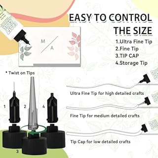 Craft Glue Bottle with Fine Tip, Craft Glue Quick Dry Clear for Precision Paper Crafts, Scrapbooking Supplies, Card Making (100ml)