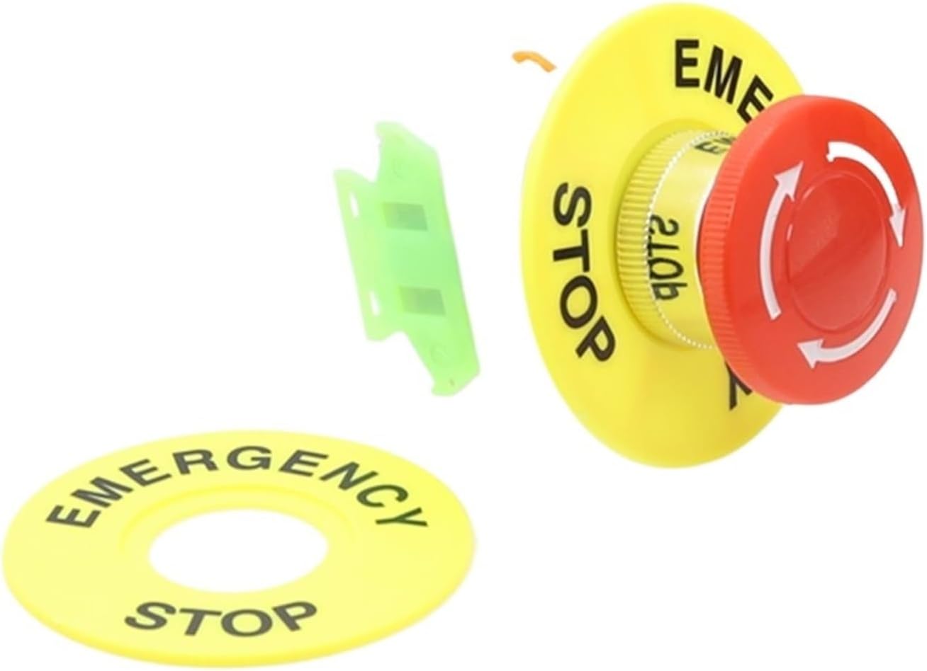 1pcs 22mm red Mushroom Head Emergency Stop Button Switch XB2 LAY37 NO/NC Alarm Button Switch(LAY37-11ZS NONC)