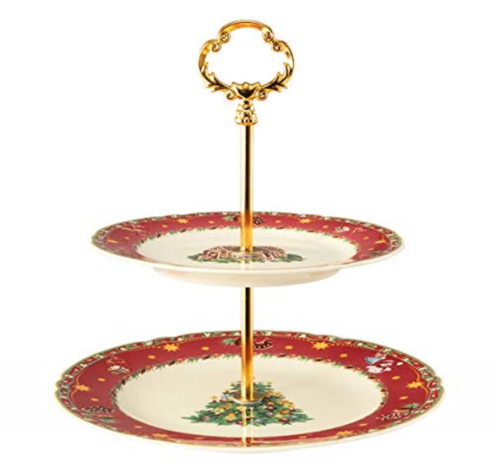 Seltmann WeidenMarieluise 2-Piece Cake Stand Round with Relief Christmas Nostalgia