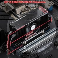 TR-Thermalright HR10 2280 PRO Black-M.2 SSD Kühler, 5mmx4 Heatpipe Radiator für PS5/PC, PCle 5.0 Kompatibel, mit 30mm CPU Lüfter-6500U/min,Schwarz,Dekorative Deckel mit – Ansicht 6