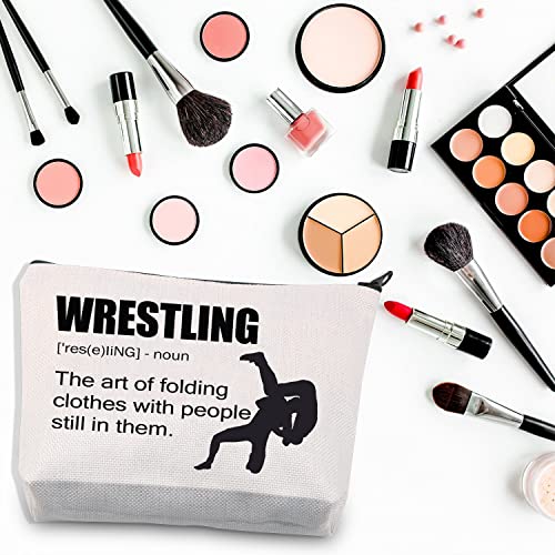 PLITI Wrestling Makeup Bag Wrestler Gift Wrestling Coach Gift Wrestling Lover Travel Pouch Wrestling Definition Gift(Wrestling definU) - Image 4