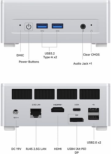 Vista 17 de MINISFORUM HX99G Mini PC AMD Ryzen 9 6900HX Micro Computer, 2X HDMI y 2X USB4 Quad Salidas, DDR5 32GB RAM+1TB PCIe SSD, 2.5Gbps LAN, AMD Radeon RX