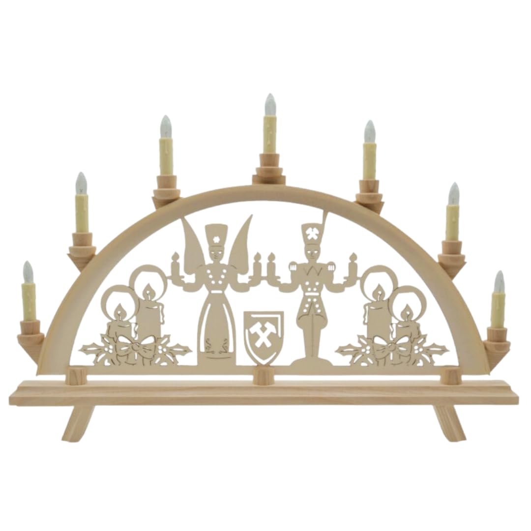 Lichterbogen DBR55 – Motiv Engel & Bergmann mit Kerzen