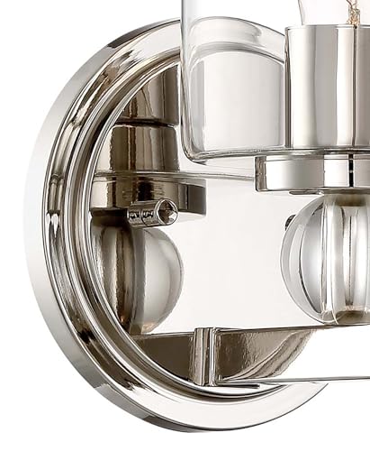 Image of Minka Lavery 3071-613 Studio 5 Vanity Bath Light, 1-Light, 60 Total Watts, 6-in H x 9.63-in W, Polished Nickel