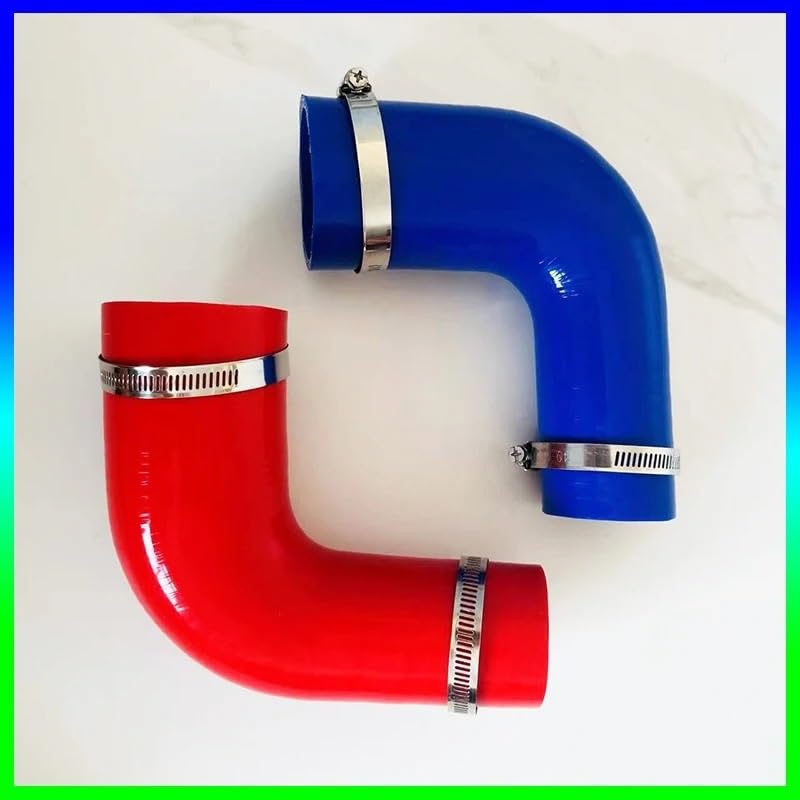 Tubo Aspirazione Tubo Flessibile In Silicone Riduttore 90 Gradi In A Diametro Variabile Per Presa D'aria Ad Alta Pressione Con 2 Morsetti Tubo Ingresso Dell'aria