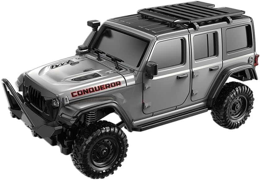 RC 4WD Crawler with Dual Shell, 1/43 Scale Full-Proportional RC Crawler Model with APP Control and LED Lights, Model Vehicle Gift for Adults Teens
