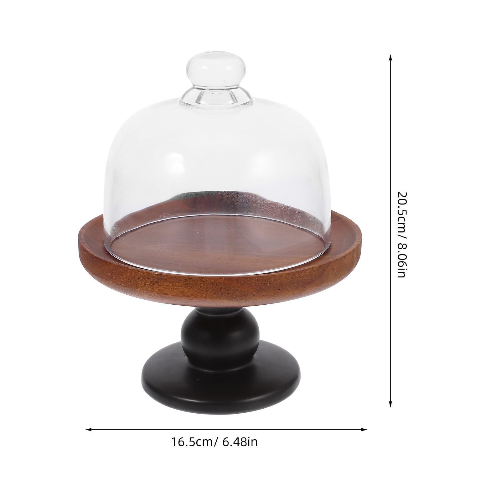 OUNONA Soporte para Tartas de Madera Marrón con Patas Altas, Estilo Vintage