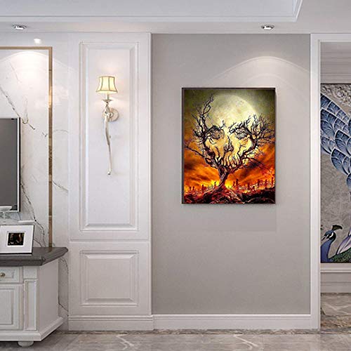 Acengxi Paint By Numbers Halloween Diy Paint By Numbers Kits Halloween Diy Canvas Paint By Numbers Skull Acrylic Painting Home Decor Paint By Number For Adults Kids Beginners Sugar Skull 16X20In #TOP1