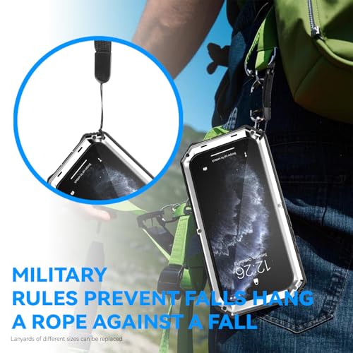 Lunivop Compatibility with iPhone Air Case 6.5'' 2025 Heavy Duty Protection with Built in Lens Screen Protector Rugged Stand 360 Full Body Military Grade Metal Bumper Phone Cases Men 17 Air Silver by Lunivop - Used condition - Image 4