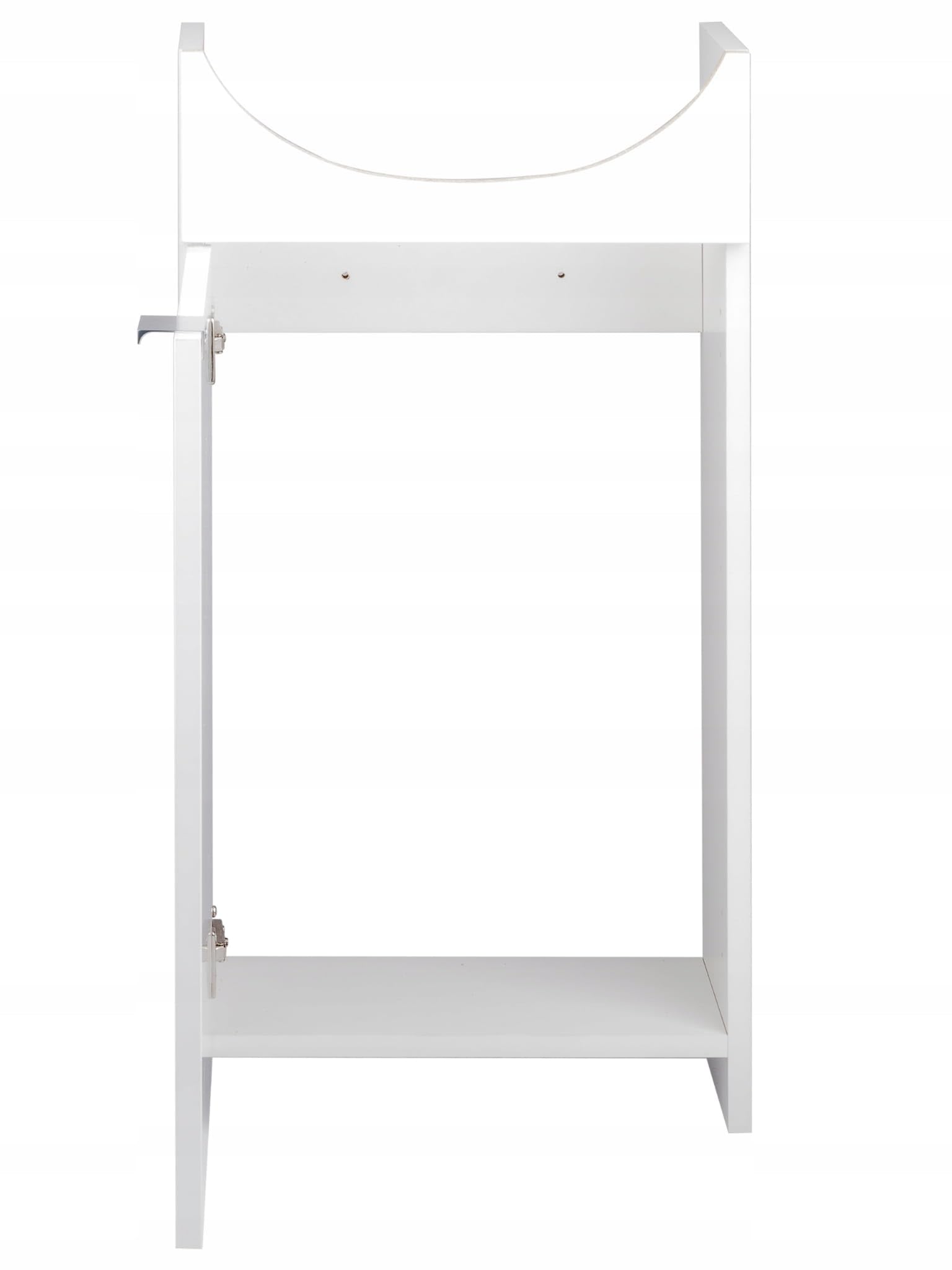 .Deftrans Domodomo - Mueble de baño con Lavabo, 86 x 38 x 19,6 cm, Color Blanco, Lavabo de cerámica, Armario de pie para baño pequeño Credo con Grifo