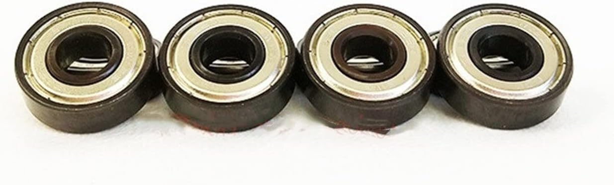 Bearings 10PCS Black Gold Shaft Bearings Double Warped Special Skateboard Bearing Professional 608 Fast Durable (Color : Gold)