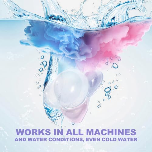 Image of 200-Count Laundry Detergent Pods, 5-in-1 Powerful Clean, Stain Remover, Color Protector, Fabric Care, Deep Intensive Clean, HE Compatible (Pear & Freesia)