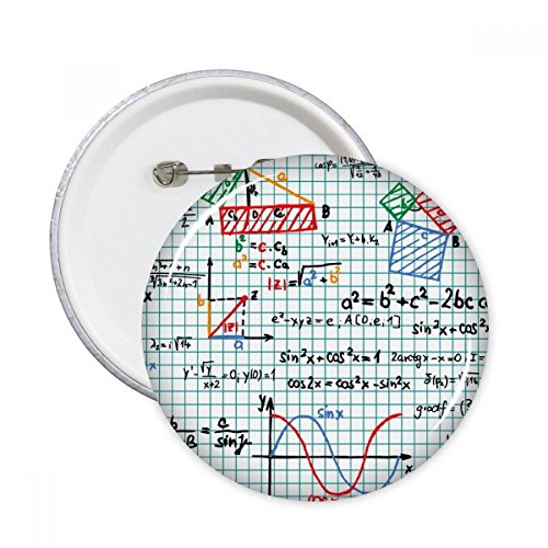 Broches de trigonométrie pour personnaliser un sac à dos de lycéen ou étudiant
