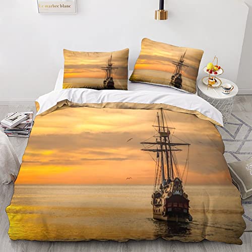 Fermeture éclair sur couette paysage urbain pour lit double