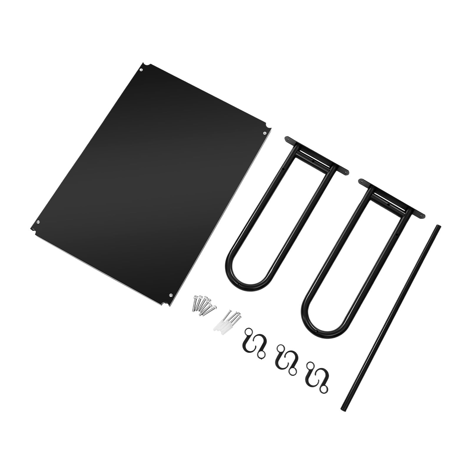 Wall Mounted Mikrowellen Regal Edelstahl Mikrowelle Halterung Mit 6 Mobile Haken 2cm Dicke KüChe Household Heavy Duty Shelves Mikrowellenhalter