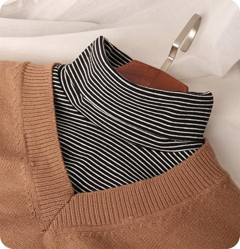 NIDMIDO Fake Turtleneck Dickey Detachable Collars Half Top Wear Outer or in Sweater Hoodie High Neck Mock Collar for Women2