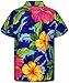 V.H.O. Funky Hawaiian Shirt, BigFlower, Blue, L