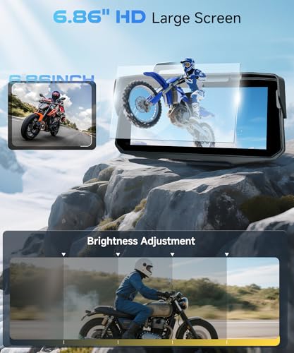 Image of 6.86 inch Portable Motorcycle Wirelsss Carplay Screen