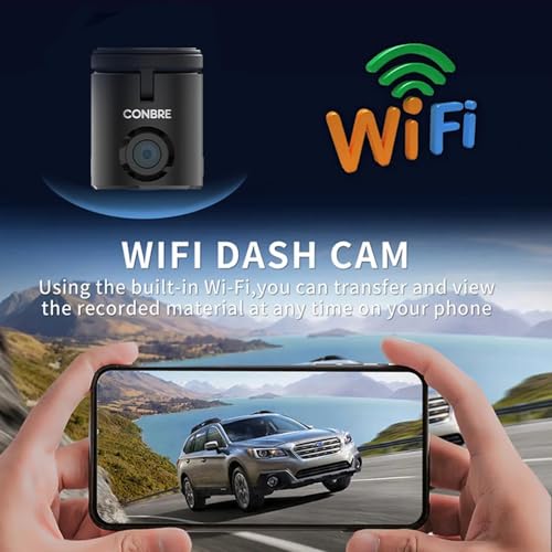 Image of Conbre Blackbox 2MP Wide Angel Full HD Car Dash Camera | Super Capacitor | WiFi Direct Connect | Emergency Recording | Easy DIY Set Up | Upto 256GB SD Card (Jet Black) (Blackbox)