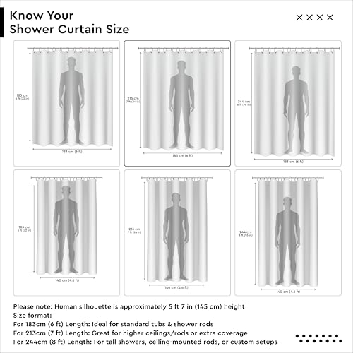 Image of Encasa XO Bathroom Shower Curtain 7 Feet with 10 Hooks | (72x84 in) Quick Dry Heavy Printed Polyester Fabric Bathroom Curtains Waterproof | Machine Washable, Mould & Mildew Resistant - Boho Maze Pink