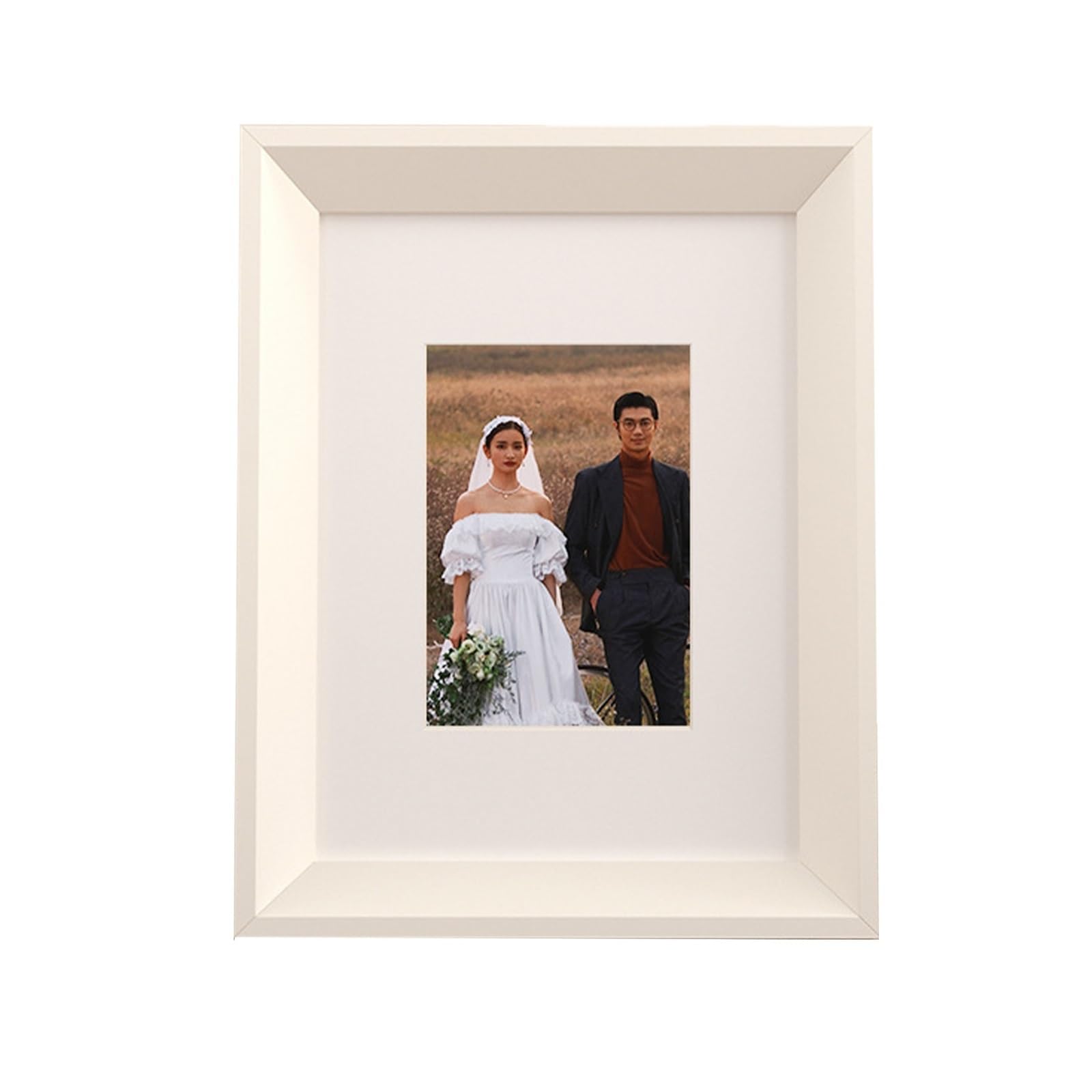 Akrylowa drewniana ramka na zdjęcia, zdjęcie plakatowa wielokolorowa 15x10cm(White)
