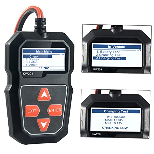 Ferramenta de diagnóstico,ERYUE Testador de carga de bateria de carro KW208 12V Analisador de altern