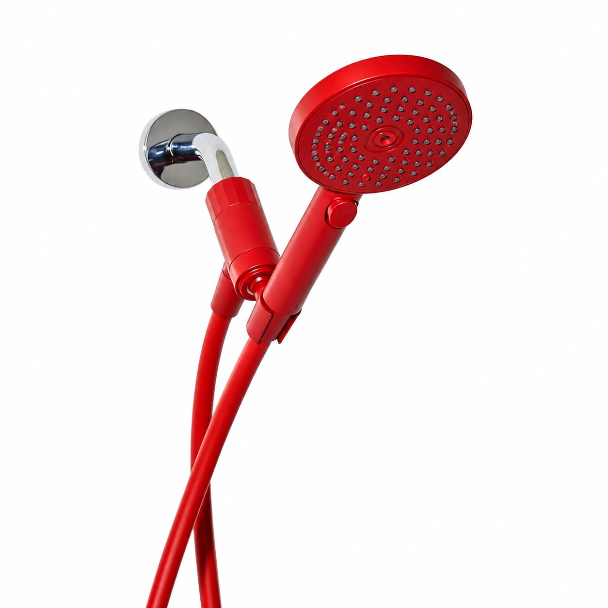 Sproos Handheld Shower Head High Pressure 3 Spray Functions Plus Pause Extra Long 70 Inch Hose Eco Friendly Materials Easy DIY Assembly High Pressure Performance Red
