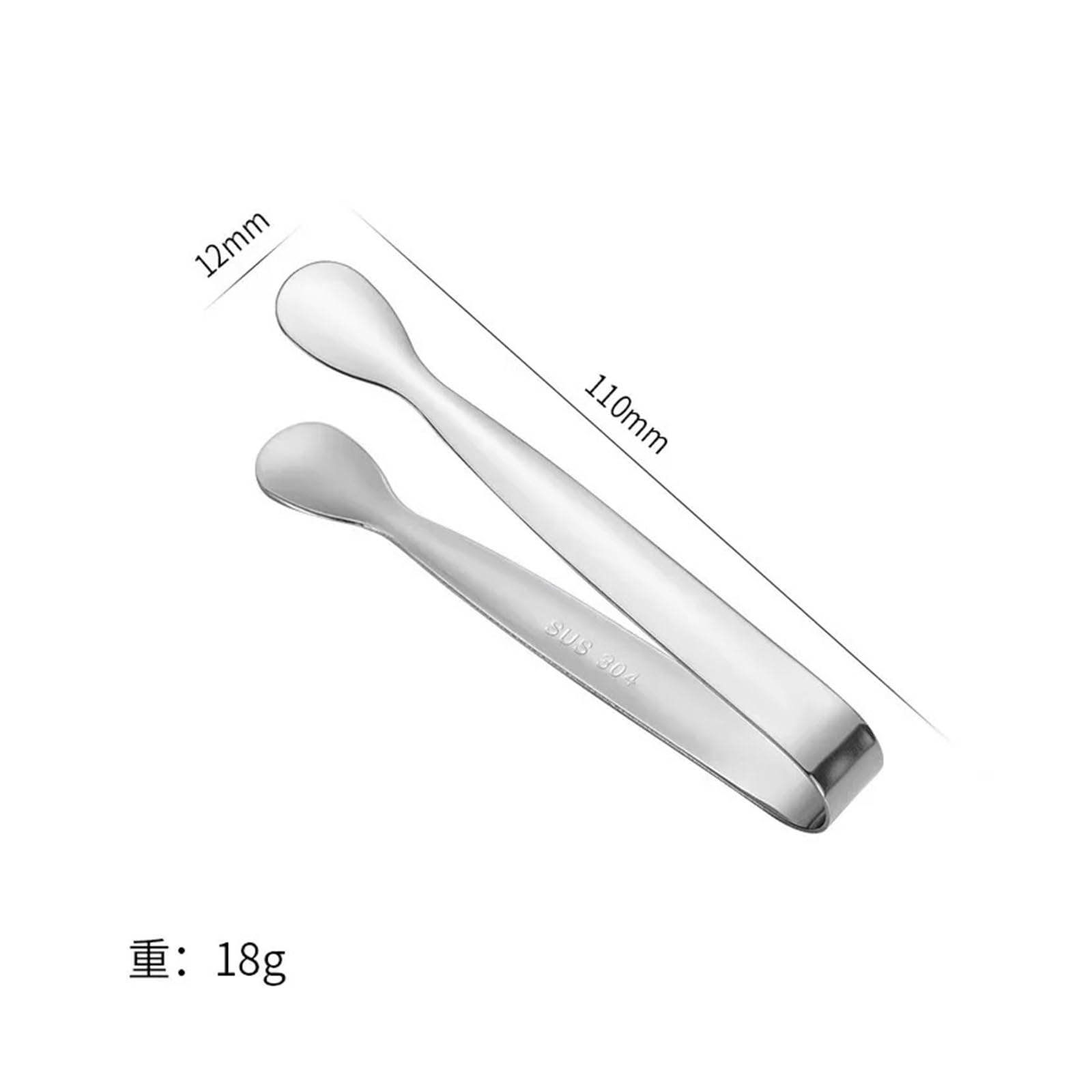Lot de 8 pinces à glace en acier inoxydable pour le sucre glacé