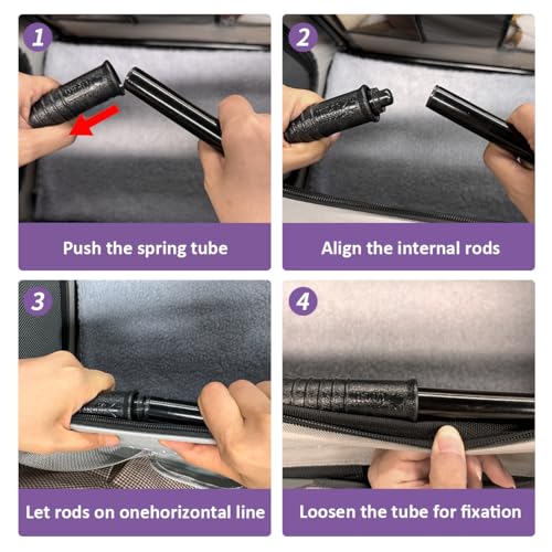 Image of Extra Large Cat Carrier Soft Sided, Portable Small Dog Carrier for 2 Cats, 24 inchx16.5 inchx16 inch Car Travel Folding Comfortable Design, Purple