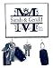 Personalized Monogram Key Holder with Couple's name and Established Year. Wedding Gift - Anniversary Gift - Couple's Gift. Laser Engraved Gift.