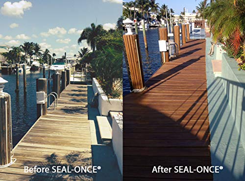 Effect of SEAL-ONCE Penetrating oil - Click for more details SEAL-ONCE Marine water-resistant penetrating oil
