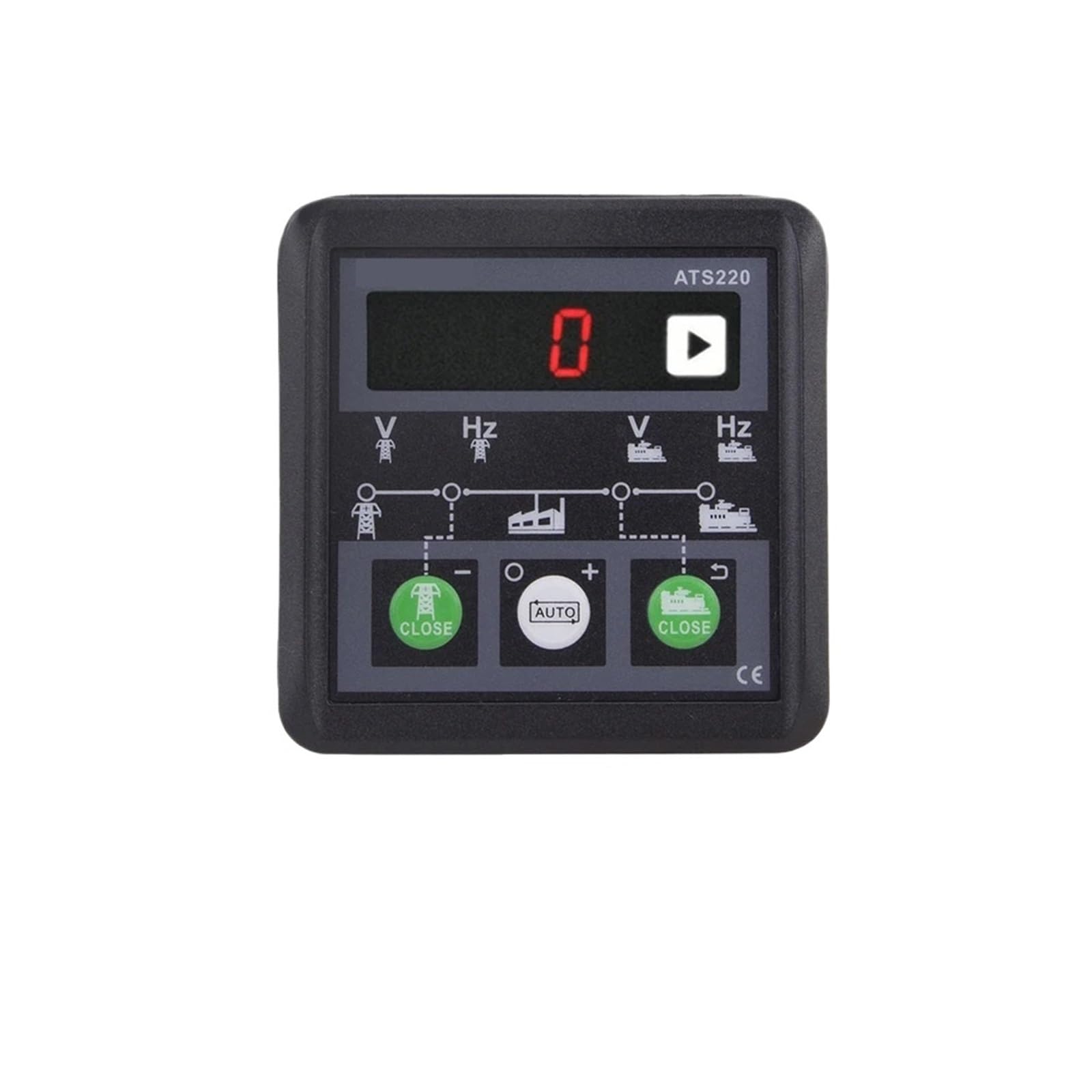 ATS220 Genset ATS Przełącznik Kontroler Automatyczny Ręczny Wyświetlacz LED Generator Panel Moduł Sterowania 8-36V 1 sztuk